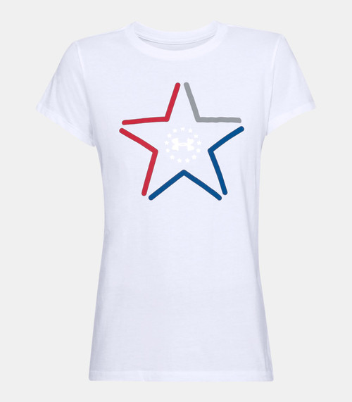 Under Armour Womens UA Freedom Star T-Shirt 1327572100MD