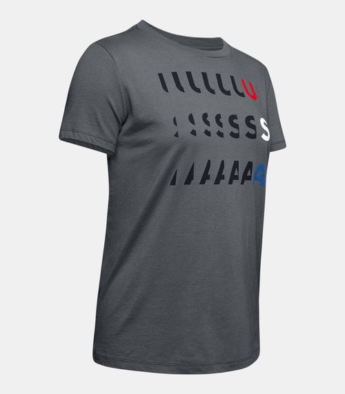 Under Armour Womens UA Freedom USA Glitch T-Shirt 1343561012SM