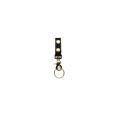 Boston Leather Belt Keeper with Deluxe Swivel Key Snap 5436-3-GLD