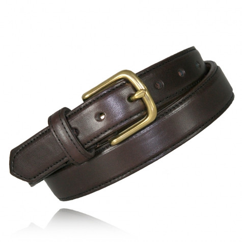 Boston Leather 1 1/4 Feather Edge Dress Belt 6426-1-42
