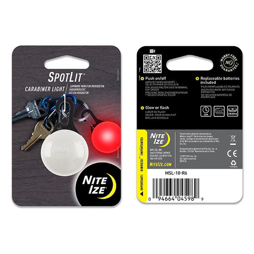 NiteIze SpotLit LED Carabiner Light MSL-10-R6
