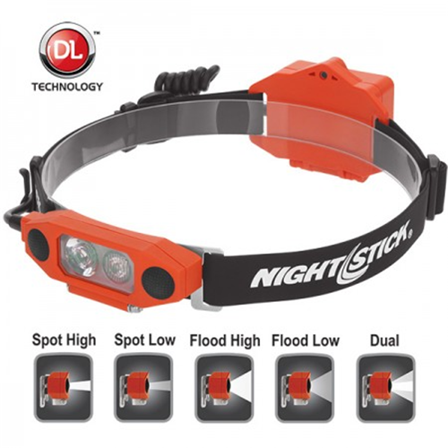 Nightstick DICATA Intrinsically Safe Low-Profile Dual-Light Headlamp XPP-5462RX