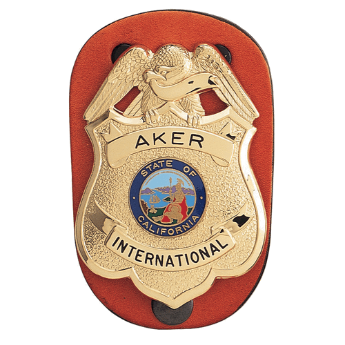 Aker Leather Clip-On Federal Badge Holder A590-TP