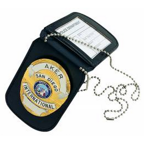 Aker Leather Neck Badge And Id Holder A597-BP