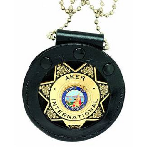 Aker Leather Neck Start Badge Holder A599-BP