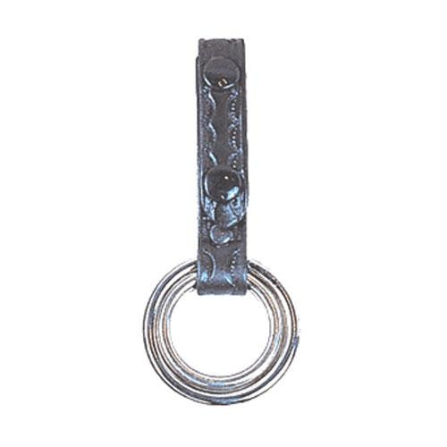 Stallion Leather Dual Ring C-Cell & D-Cell Flashlight or Stick Baton Holder DBHR-2-B2