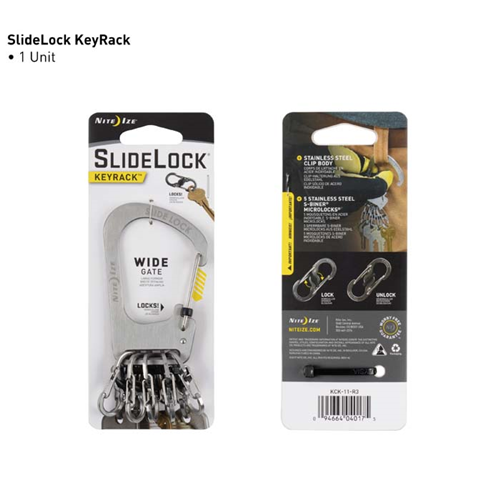 NiteIze SlideLock KeyRack Stainless Steel KCK-11-R3