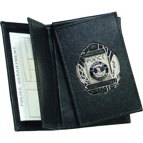 Strong Leather Company Side Open Double ID Flip-out Recessed Badge Case - Dress 87950-0932