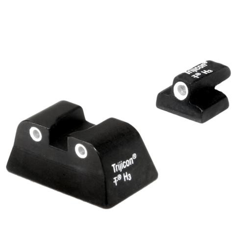 Trijicon Smith & Wesson Bright and Tough 3 Dot Night Sight Set 5903/5904/5906/915/411, Green Front and Fixed Rear Lamps