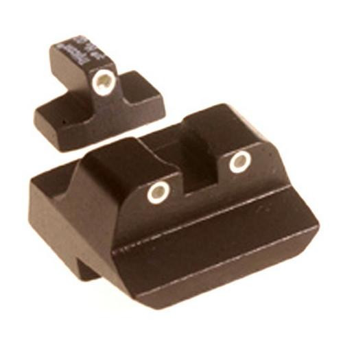 Trijicon Smith & Wesson Bright and Tough 3 Dot Night Sight Set 4506/4526/4546/4566/4576/4586, Green Front and Long Rear Novak