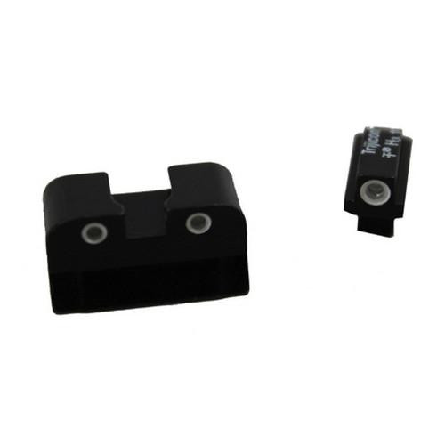 Trijicon Colt Bright and Tough 3 Dot Night Sight Set Officers, Officers ACP, Compact 1991A1 (.45),  Green Front and Rear Lamps