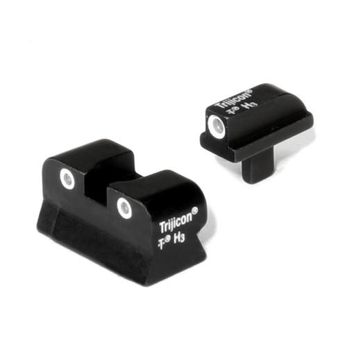 Trijicon Colt Bright and Tough 3 Dot Night Sight Set Govt., 1911, Combat Elite and Delta Elite, Green Front/Rear with .055 Tang