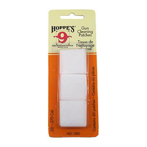 Hoppes Gun Cleaning Patches No 2, 22 to 270 Cal, 60 pack
