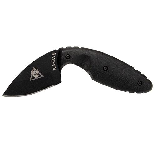 KaBar TDI Law Enforcement Clip Straight Edge, Black, Hard Sheath