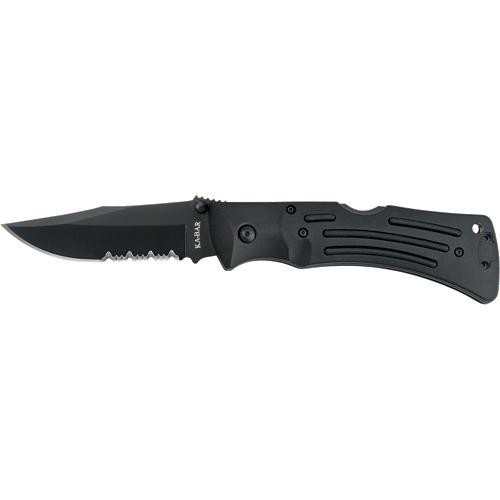 KaBar Mule Folder Black, Serrated Edge