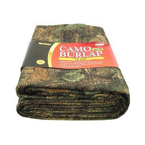 Allen Cases Blind Fabric Camo Burlap Fabric, Oakbrush Green
