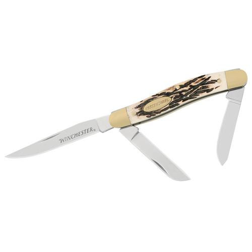 Winchester Knives Jigged Bone Knives 3 Blade Stockman