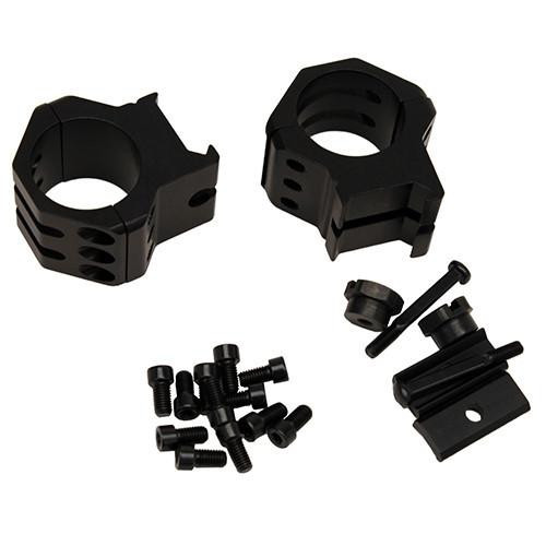 Weaver Tactical Rings High, 6 Point, Matte Black