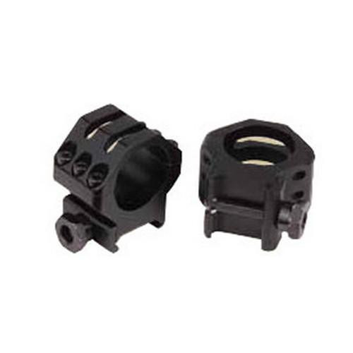 Weaver Tactical Rings 30mm, High, 6 Point, Matte Black