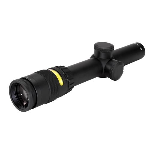 Trijicon AccuPoint 1-4x24mm Riflescope 30mm Main Tube with BAC Amber Triangle Post Reticle, Matte Black