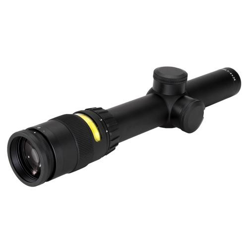 Trijicon AccuPoint 1-4x24mm Riflescope 30mm Main Tube, German #4 Crosshair Reticle with Amber Dot, Matte Black