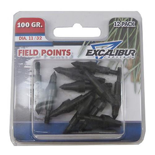Excalibur Field Points, 11/32", 12 Pack 100 Grain