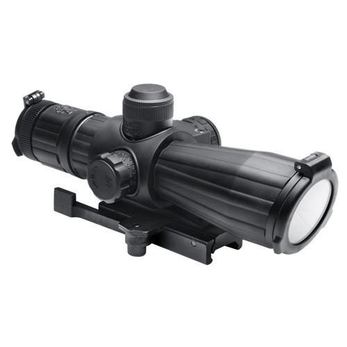 NcStar Mark III Rubber Tactical Series Scope 4x32 Rubber Compact Red Laser, P4 Sniper Reticle