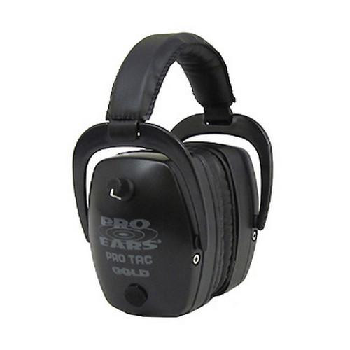 Pro Ears Pro Tac Mag Gold Noise Reduction Rating 30dB, Lithium 123 Battery, Black