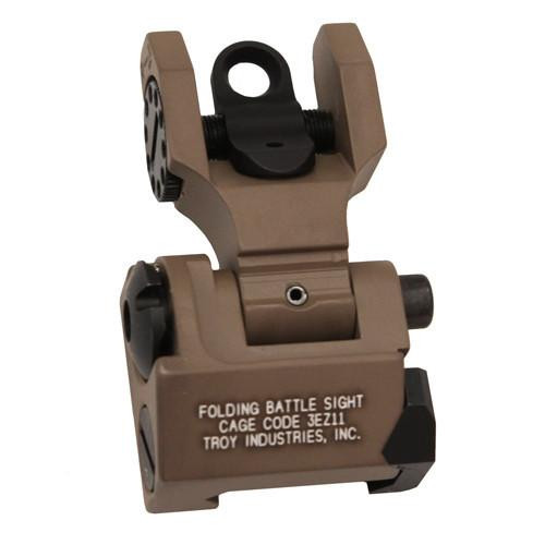 Troy Industries Rear Battle Sight Flat Dark Earth, Folding