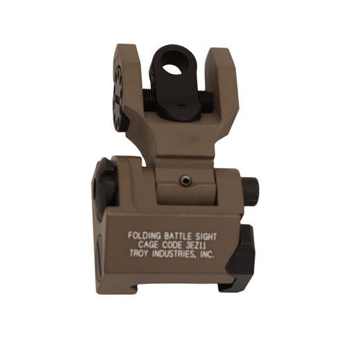 Troy Industries Rear Battle Sight Flat Dark Earth, Tritium, Folding