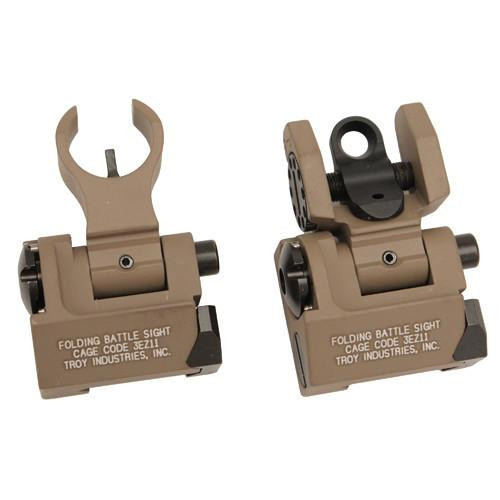 Troy Industries Micro- HK Sight Set Flat Dark Earth, Folding