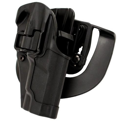 Blackhawk! Serpa CQC, Belt & Paddle Holster, Plain Matte Black Finish Ruger P85/89, Right Hand