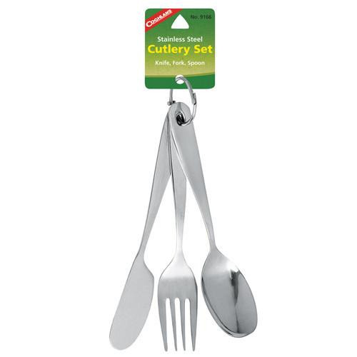 Coghlans Cutlery Set, 3-Piece Stainless Steel