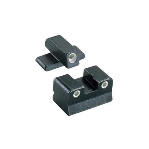 Trijicon Beretta Bright and Tough 3 Dot Night Sight Set 90-TWO and 96A1 Models, Green Front and Rear Lamps