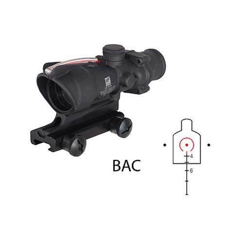 Trijicon ACOG 4x32mm Dual Illuminated Scope Amber Horseshoe/Dot Reticle and M4 BDC with TA51 Mount, Black