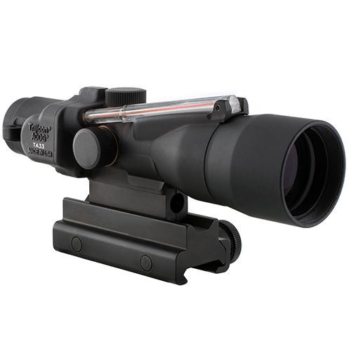 Trijicon ACOG 3x30mm Compact Dual Illuminated Scope Red Chevron 7.62x51mm/175gr Ball Reticle with Colt Knob Thumbscrew Mount, Black