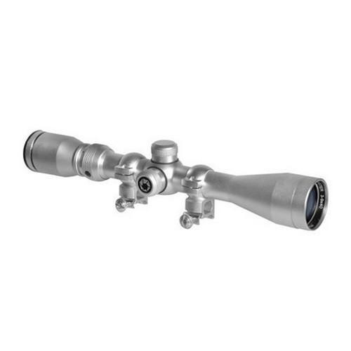 Barska Optics Huntmaster Riflescope 3-9x40mm, Silver, 1" Tube, 30/30 Reticle w/Rings