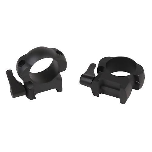 Weaver Grand Slam Steel Rings 30mm High, Matte, Lever Lock
