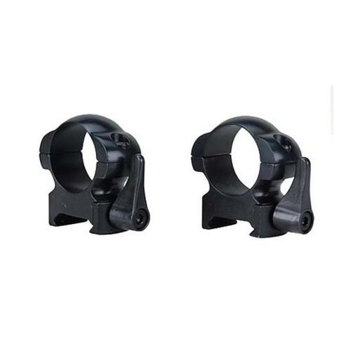 Weaver Grand Slam Steel Rings 1", High, Black, Lever Lock