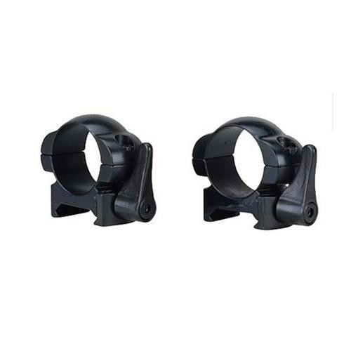 Weaver Grand Slam Steel Rings 1", Medium, Black, Lever Lock