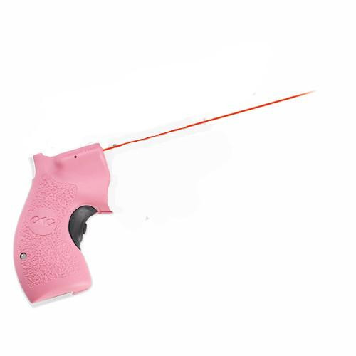 Crimson Trace Smith and Wesson J-Frame Round Butt Lasergrip,Front Activation-Pink