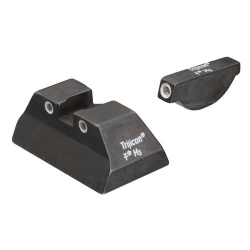 Trijicon Ruger Bright and Tough 3 Dot Night Sight Set P94 and P944 Models, Green Front and Rear Lamps
