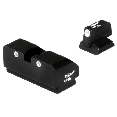 Trijicon Desert Eagle Bright and Tough 3 Dot Night Sight Set (Will Not Fit US Made Bbl, 8 Slot Acc Rail), Grn Front/Rear Lamps