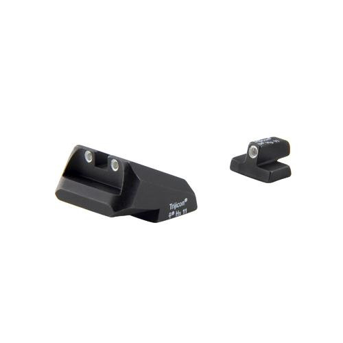 Trijicon Smith & Wesson Bright and Tough 3 Dot Night Sight Set Novak 1006/1066/1076/1086/4013/4014, Green Front and Rear Lamps