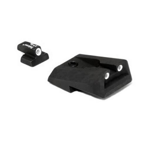 Trijicon Smith & Wesson Bright and Tough 3 Dot Night Sight Set Novak Rear 3904/3906/3913/3913LS/3913NL/3913TSW, Green Front/Rear Lamps