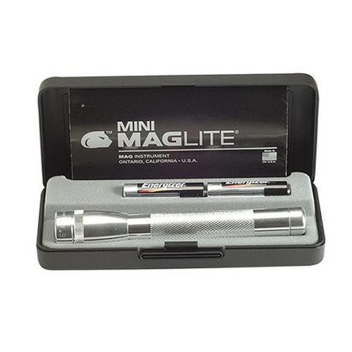 Maglite Mini-Mag Flashlight AA Presentation Box, Silver