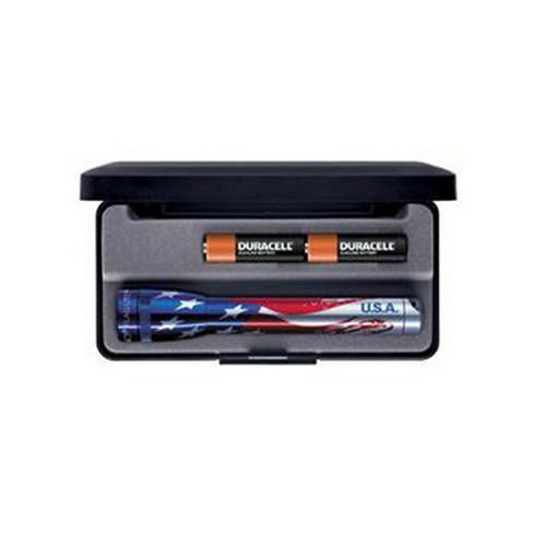 Maglite Mini-Mag Flashlight AA Presentation Box, Flag-Lite