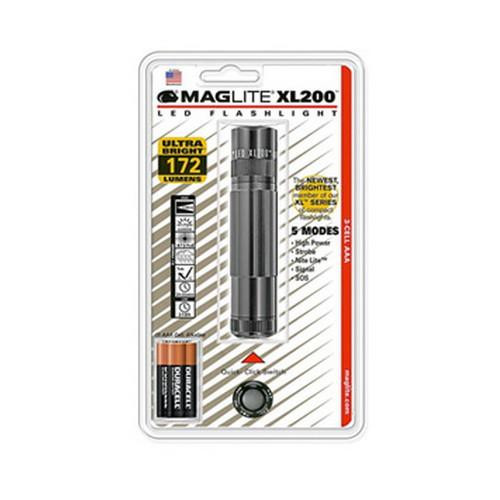 Maglite XL200 3 Cell AAA LED, Blister Pack Gray