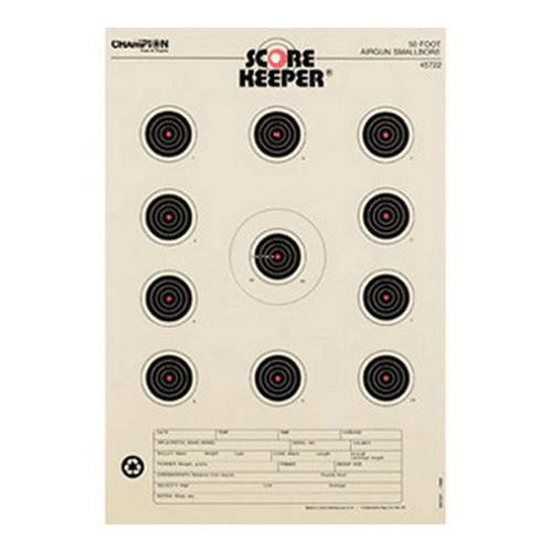 Champion Traps and Targets Orange Bullseye Targets 50ft Air Gun, Small Bore (Per 12)