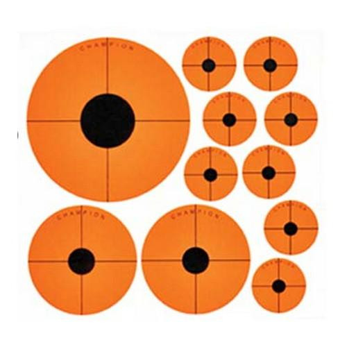 Champion Traps and Targets Instant Targets (Adhesive) Orange/Black (Per 20)